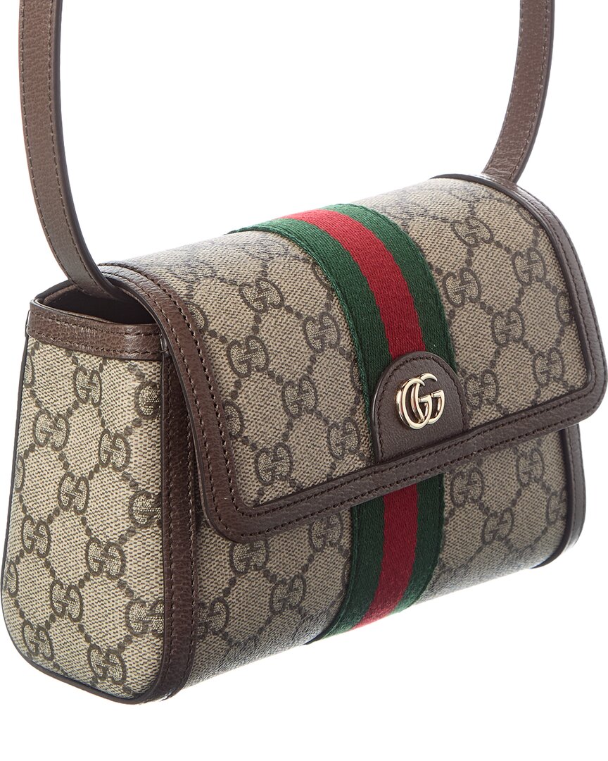 Gucci Ophidia Mini Gg Supreme Canvas & Leather Shoulder Bag