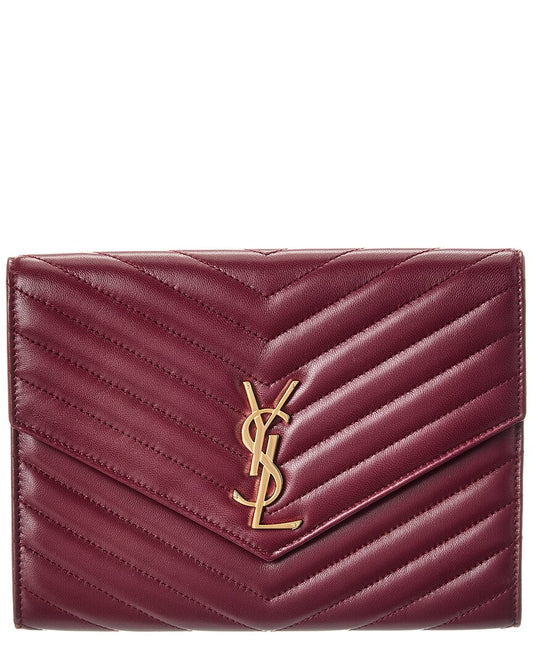 Saint Laurent Cassandre Leather Pouch