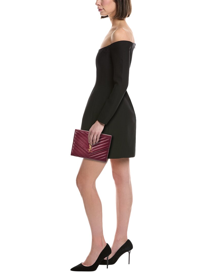 Saint Laurent Cassandre Leather Pouch