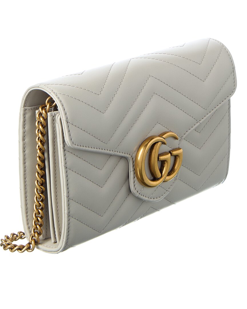 Gucci Gg Marmont Matelasse Leather Wallet On Chain