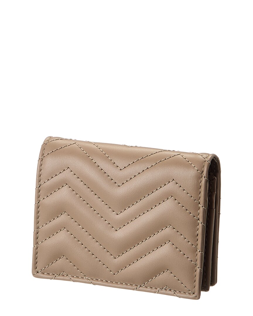 Gucci Gg Marmont Leather Card Case, Ns, Brown