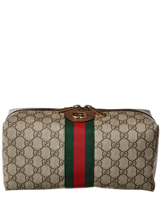 Gucci Ophidia Gg Supreme Canvas & Leather Toiletry Case