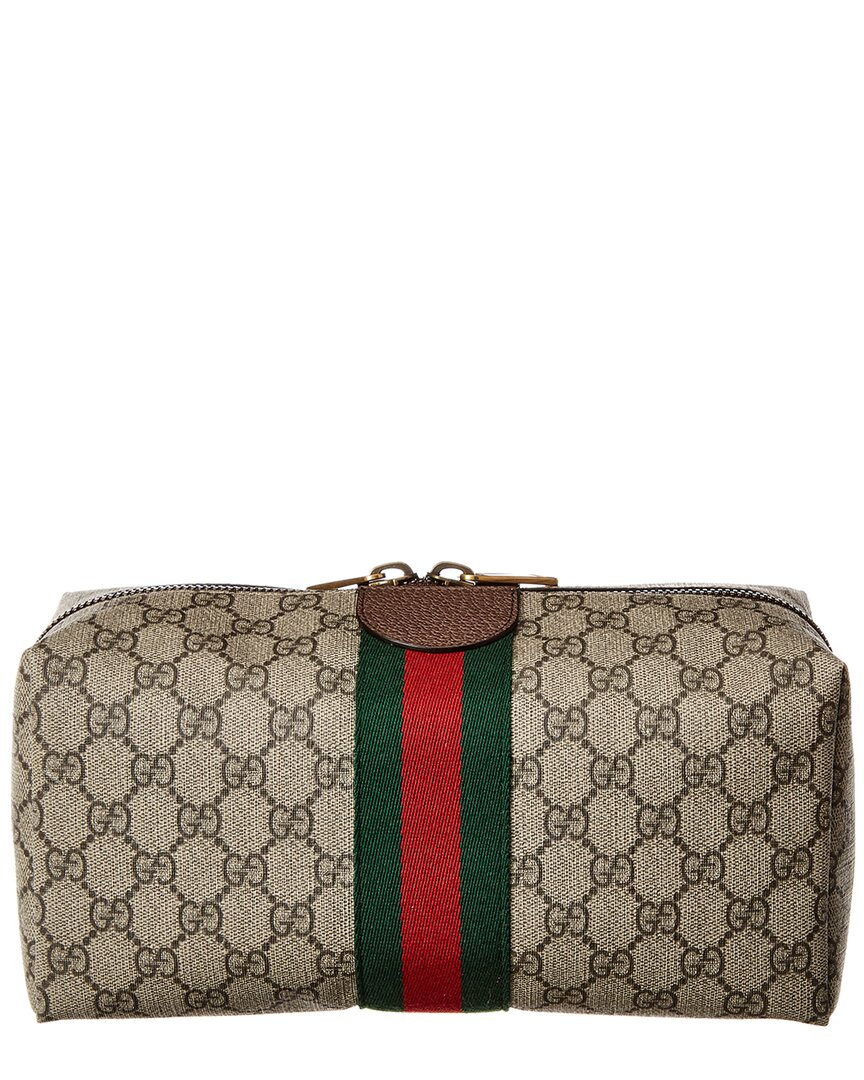 Gucci Ophidia Gg Supreme Canvas & Leather Toiletry Case