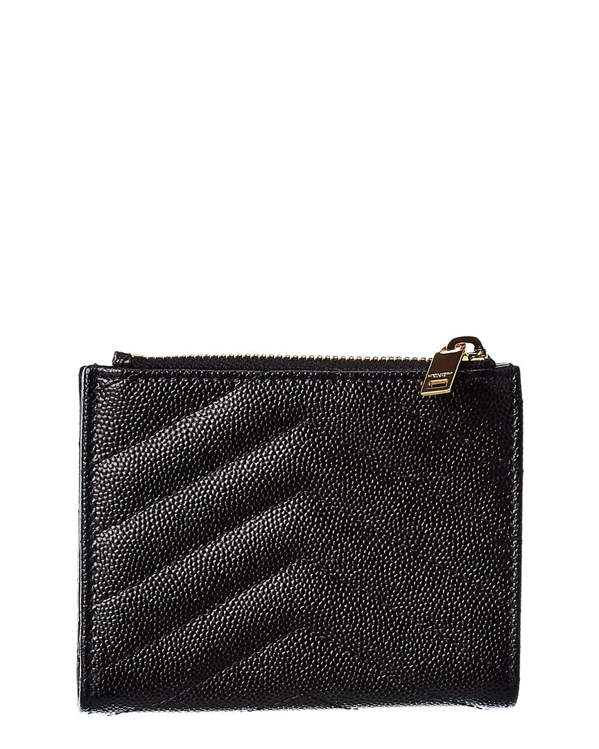 Saint Laurent Monogram Leather Card Holder
