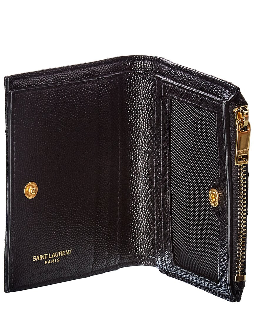 Saint Laurent Monogram Leather Card Holder