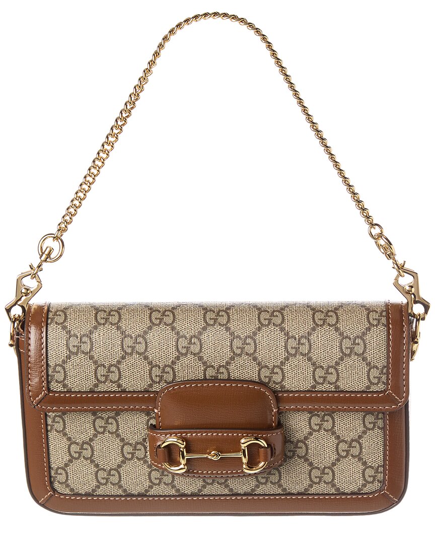Gucci Horsebit 1955 Mini Gg Supreme Canvas & Leather Shoulder Bag