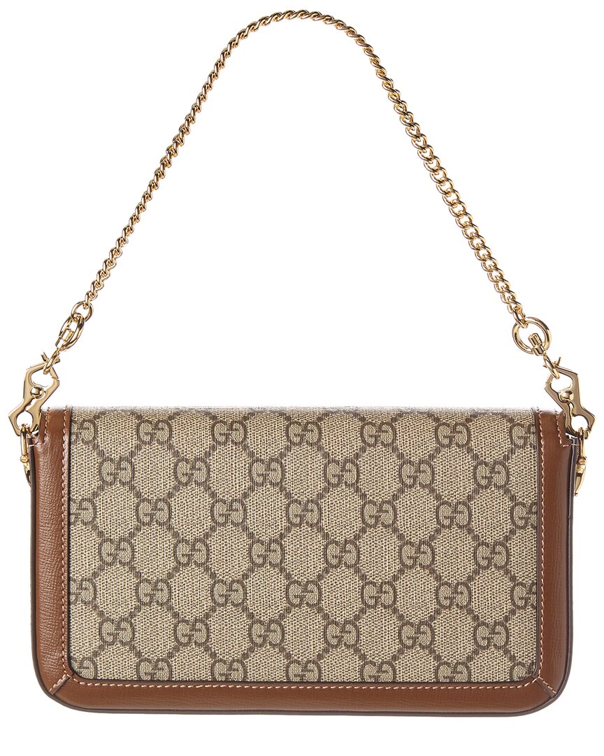 Gucci Horsebit 1955 Mini Gg Supreme Canvas & Leather Shoulder Bag