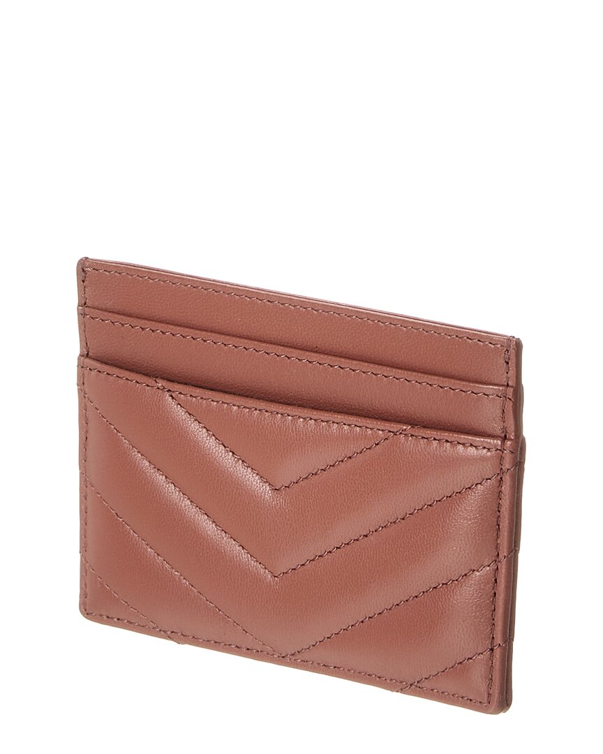 Saint Laurent Monogram Matelasse Leather Card Holder