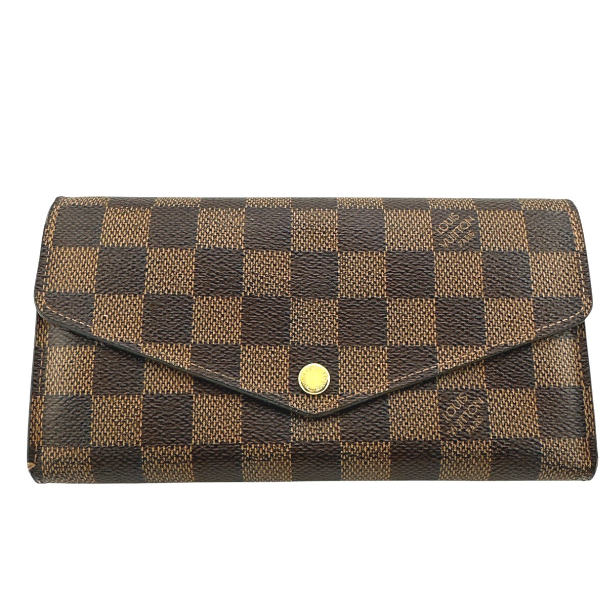 LOUIS VUITTON Long Wallet Purse N63209 Damier canvas Brown Damier Portefeuille Sara