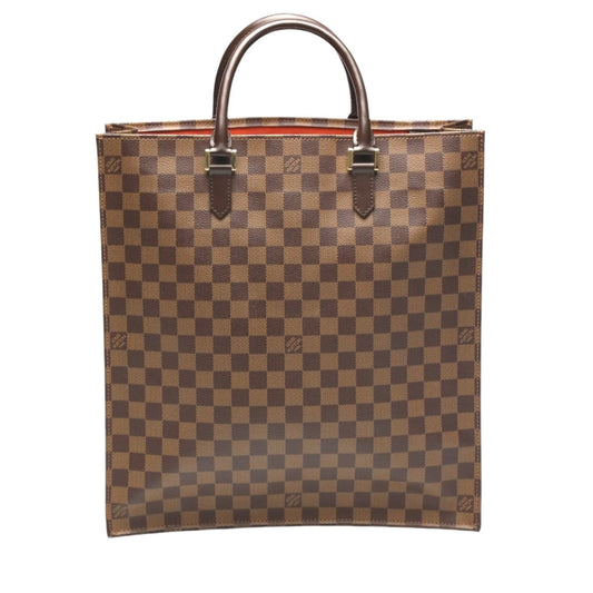 LOUIS VUITTON Handbag N51140 Damier canvas Ebene Tote Bag Damier Sac Plat unisex(Unisex)