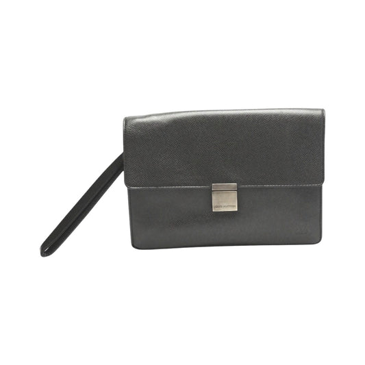 LOUIS VUITTON Clutch bag M30782 Taiga black Clutch bag Taiga Selenga mens