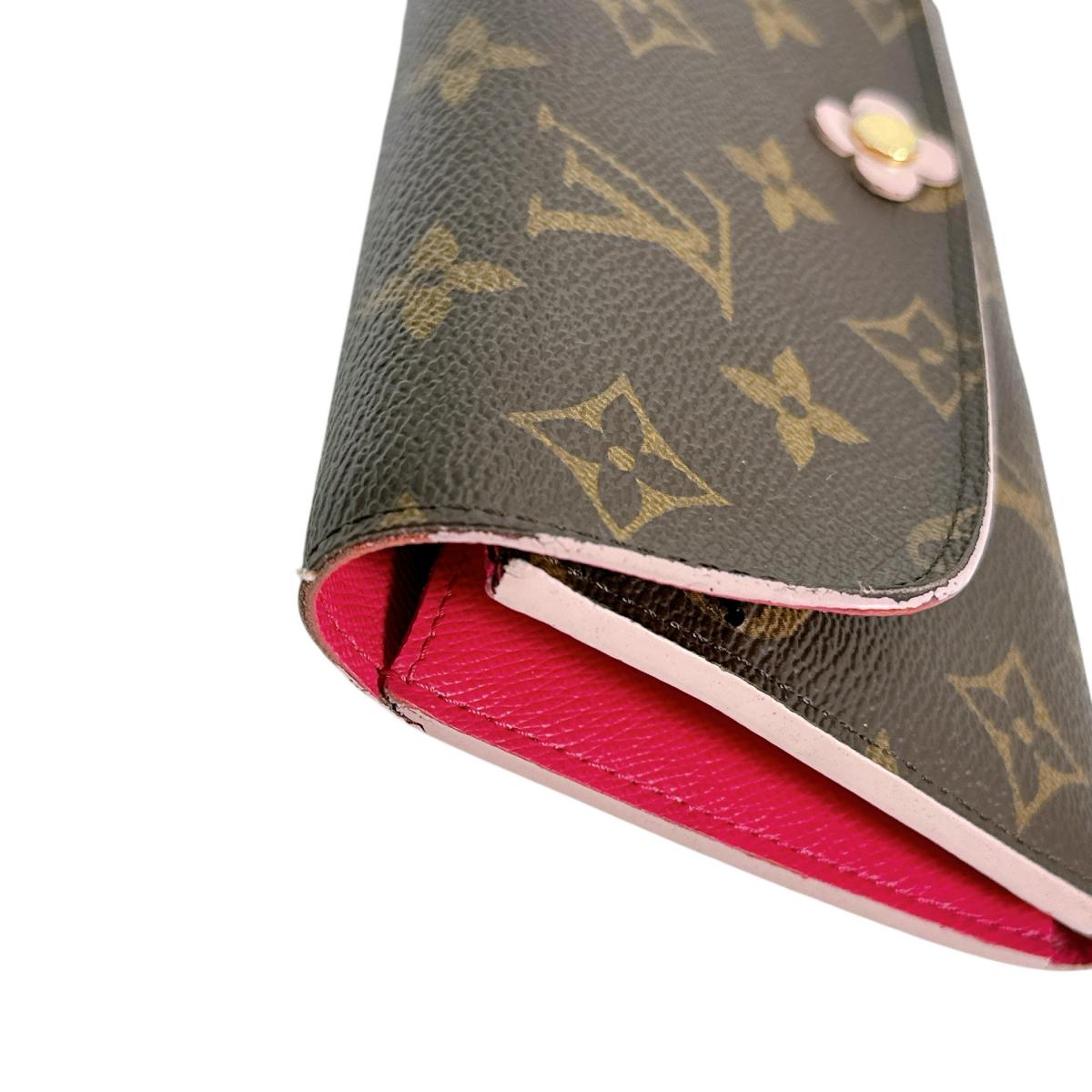 LOUIS VUITTON Long Wallet Purse M64202 Monogram canvas Brown Long Wallet Purse Monogram Portefeuille Emily Women