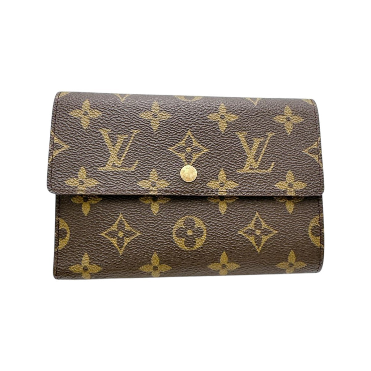 LOUIS VUITTON Tri-fold wallet M61202 Monogram canvas Brown Tri-fold wallet Monogram Porto Tresor Etuis unisex(Unisex)