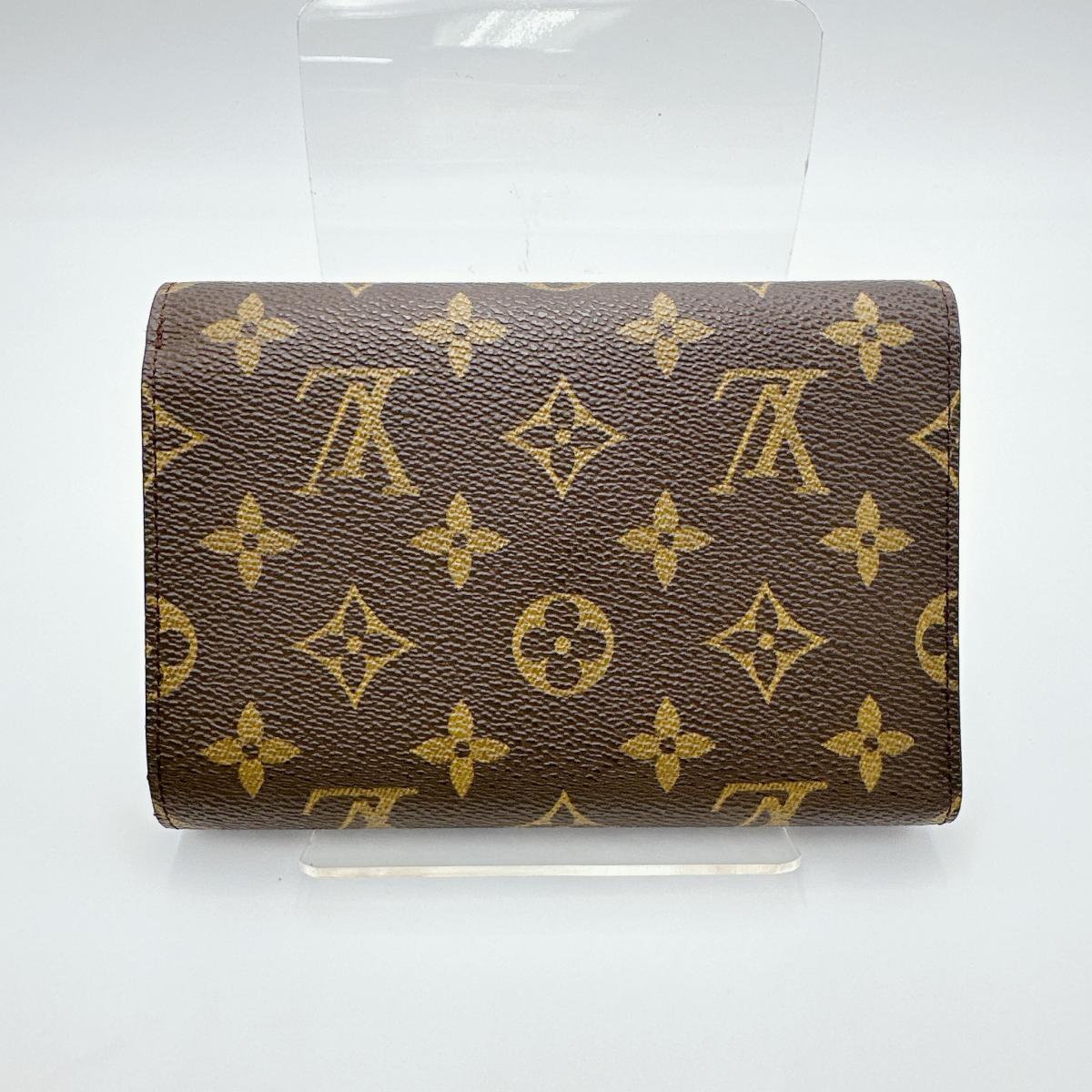 LOUIS VUITTON Tri-fold wallet M61202 Monogram canvas Brown Tri-fold wallet Monogram Porto Tresor Etuis unisex(Unisex)