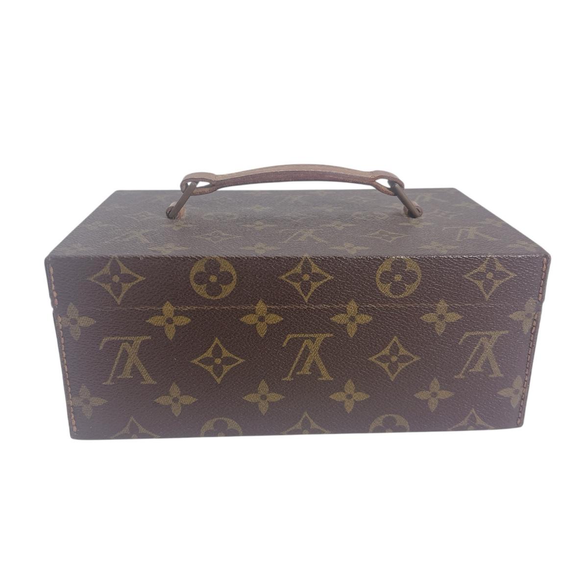 LOUIS VUITTON Other accessories M47236 Monogram canvas Brown mini trunk vintage Bowat Atu unisex(Unisex)