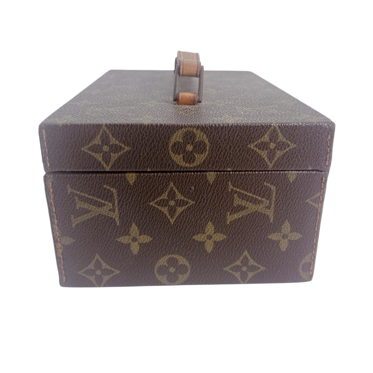 LOUIS VUITTON Other accessories M47236 Monogram canvas Brown mini trunk vintage Bowat Atu unisex(Unisex)