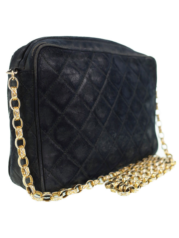 Chanel Matelasse Chain Shoulder Bag Lambskin Black