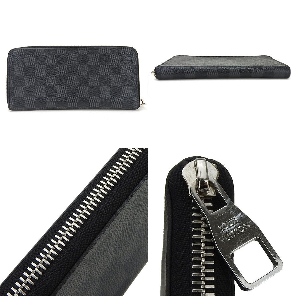 LOUIS VUITTON Long Wallet Purse N63095 Damier Grafitte black Damier Graphite Zippy wallet Ã£ÂÂ» Vertical