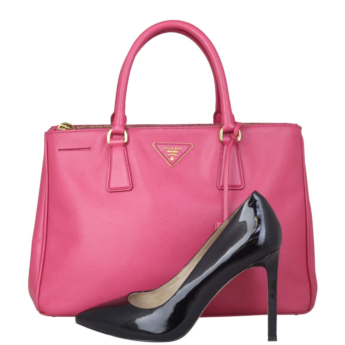 Prada Saffiano Lux Galleria Double Zip Tote Medium