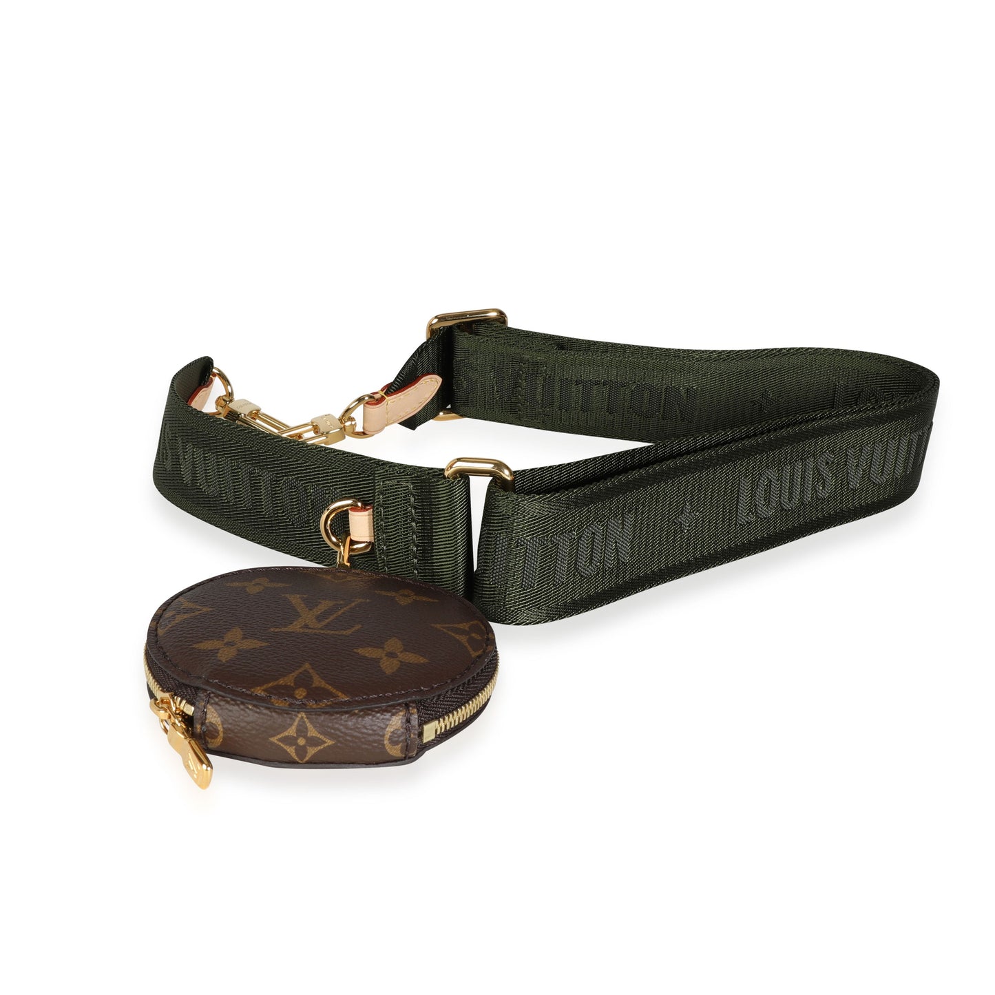 Louis Vuitton  Multi-Pochette Accessoires Khaki Strap & Monogram Coin Purse