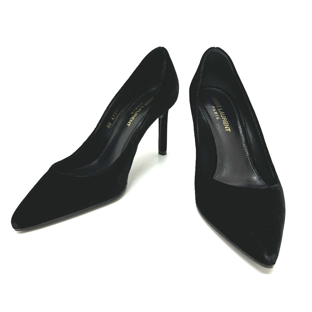 SAINT LAURENT pumps 493828 Suede / leather black 36
