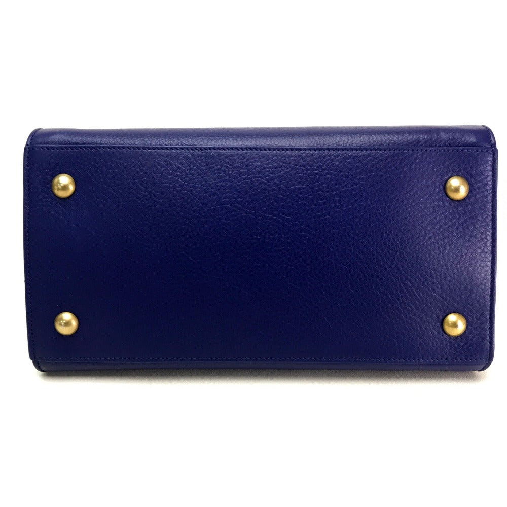 SAINT LAURENT PARIS Handbag leather blue MUSE TWO Women