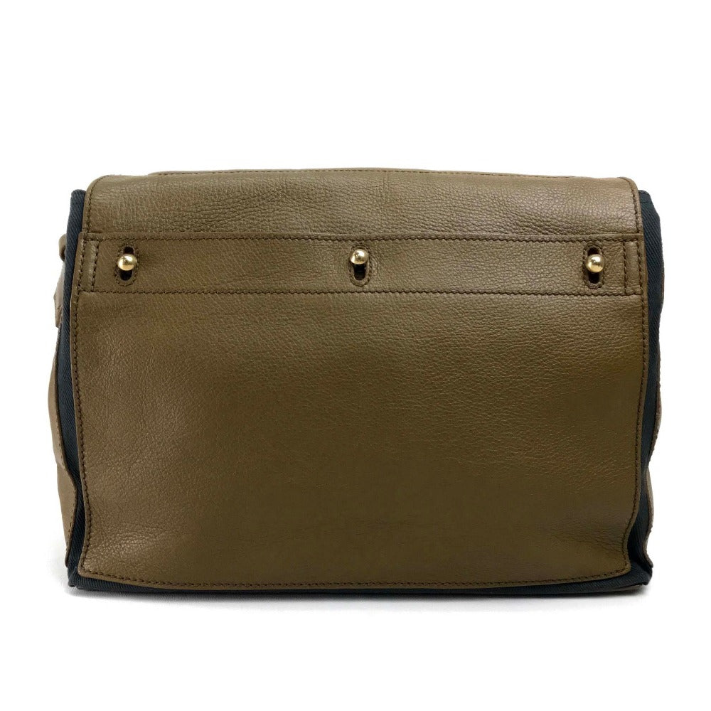 YVES SAINT LAURENT Shoulder Bag 265707 Canvas / leather Brown Muse toe Sling bag Women