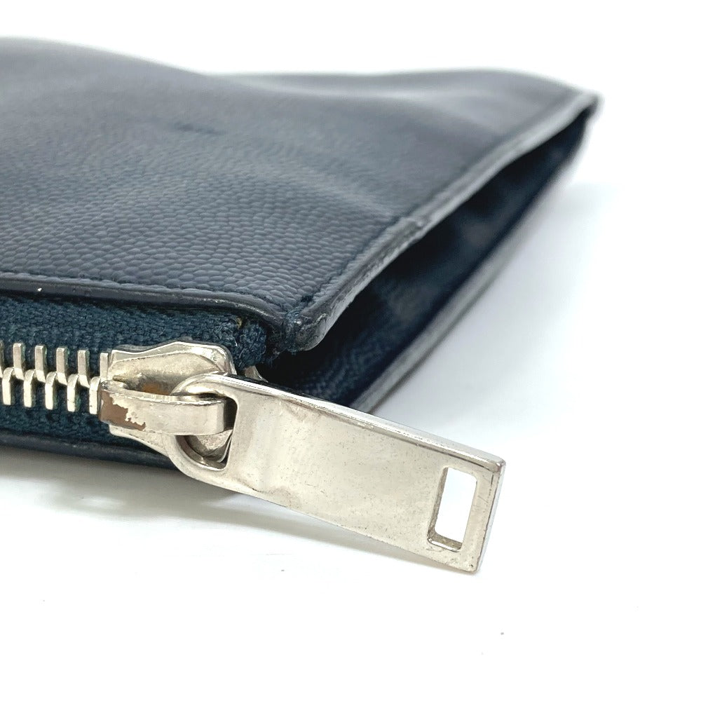 SAINT LAURENT PARIS Clutch bag 397294 leather Dark navy Pouch Classic Saint Laurent Mini Zip Tablet Sleeve mens