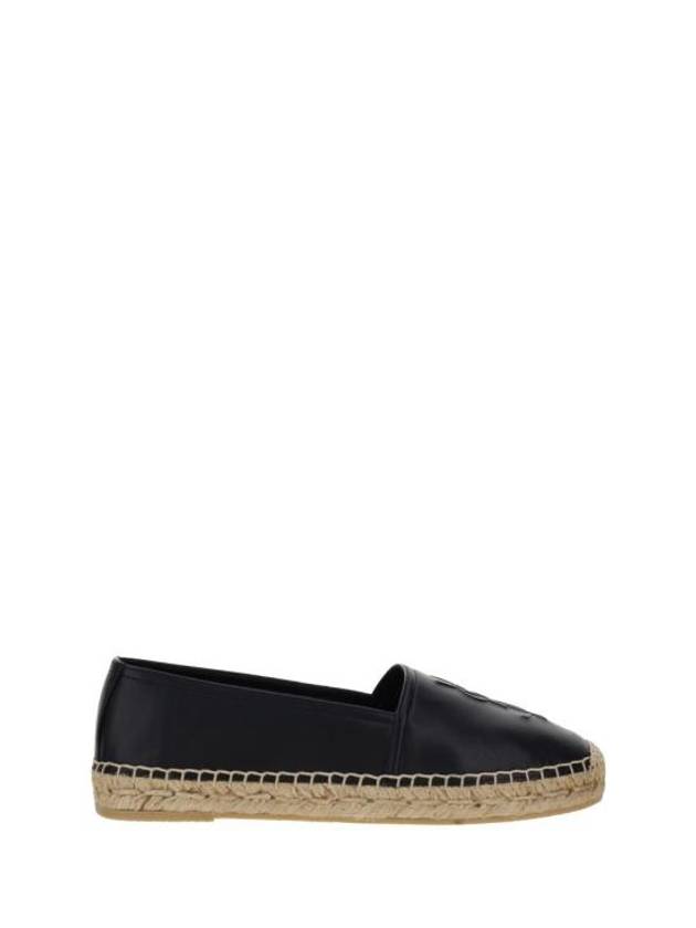 Luxury Saint Laurent Trending 2025 Leather Espadrilles Black