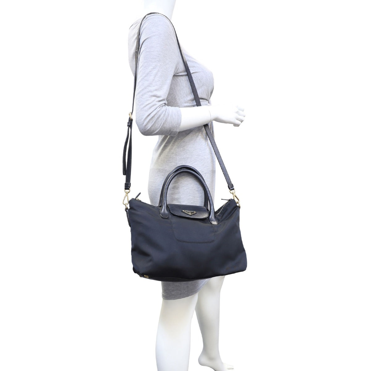 Prada Saffiano & Tessuto Tote Bag