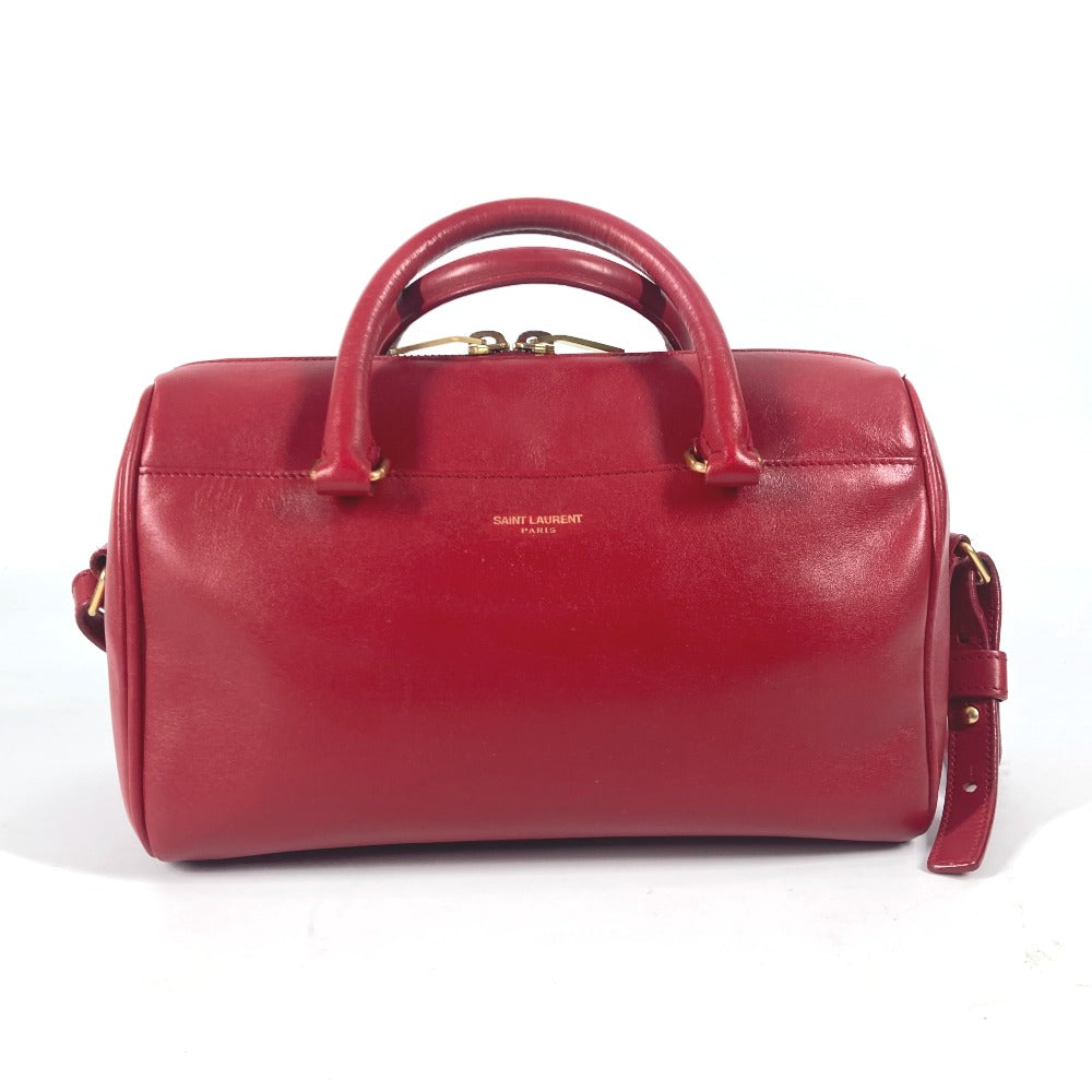 YVES SAINT LAURENT Handbag 330958 leather Red Baby Duffle Logo Women