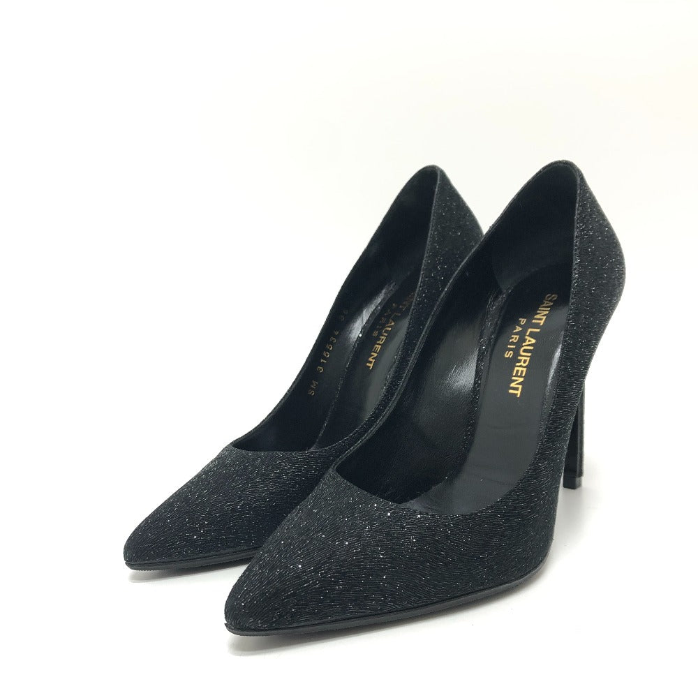 SAINT LAURENT pumps 315534 Leather, Leather black Women 36