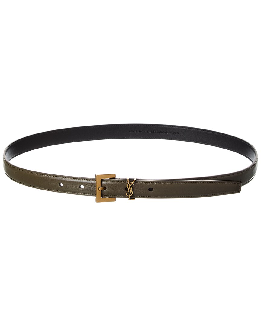 Saint Laurent Cassandre Leather Belt