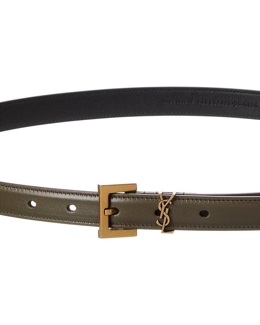 Saint Laurent Cassandre Leather Belt