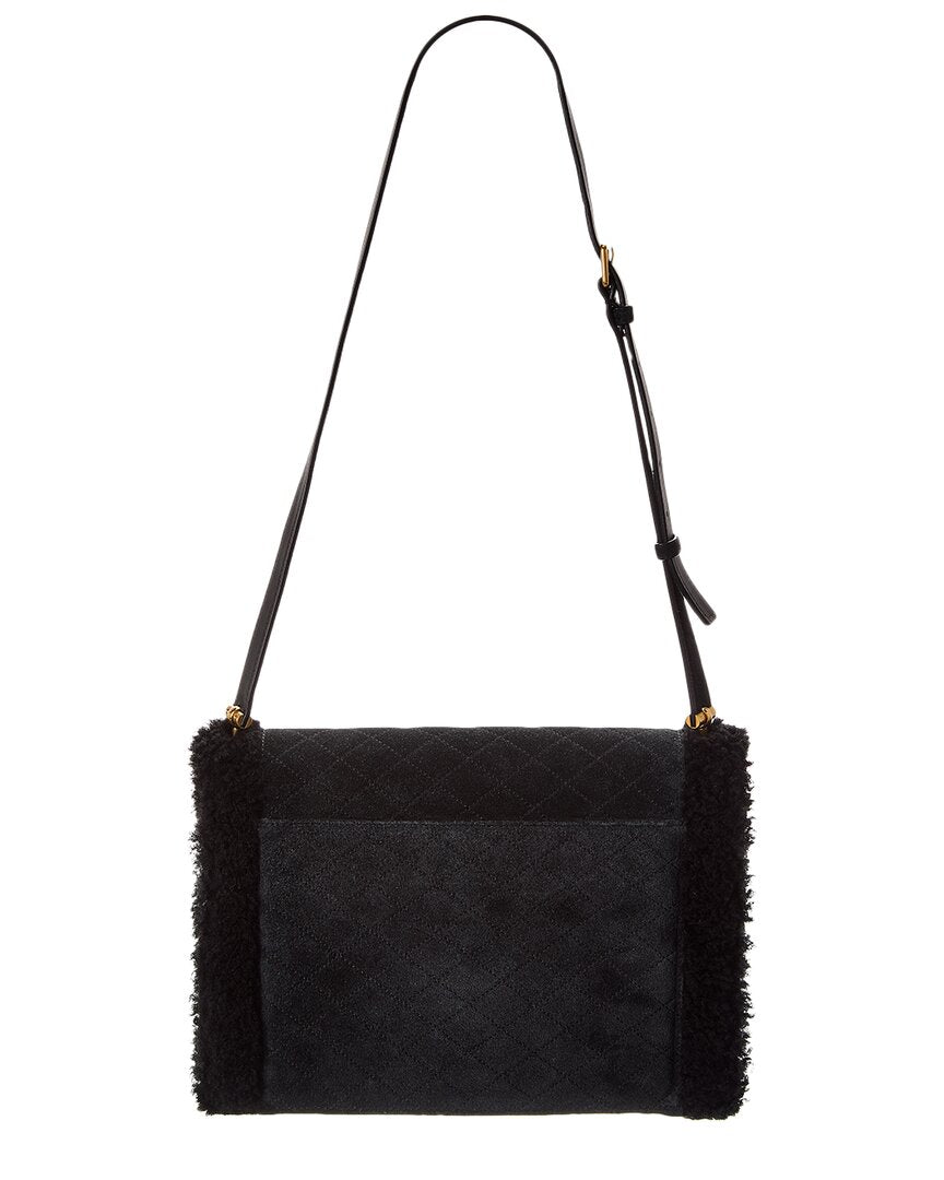 Saint Laurent Gaby Suede & Shearling Shoulder Bag