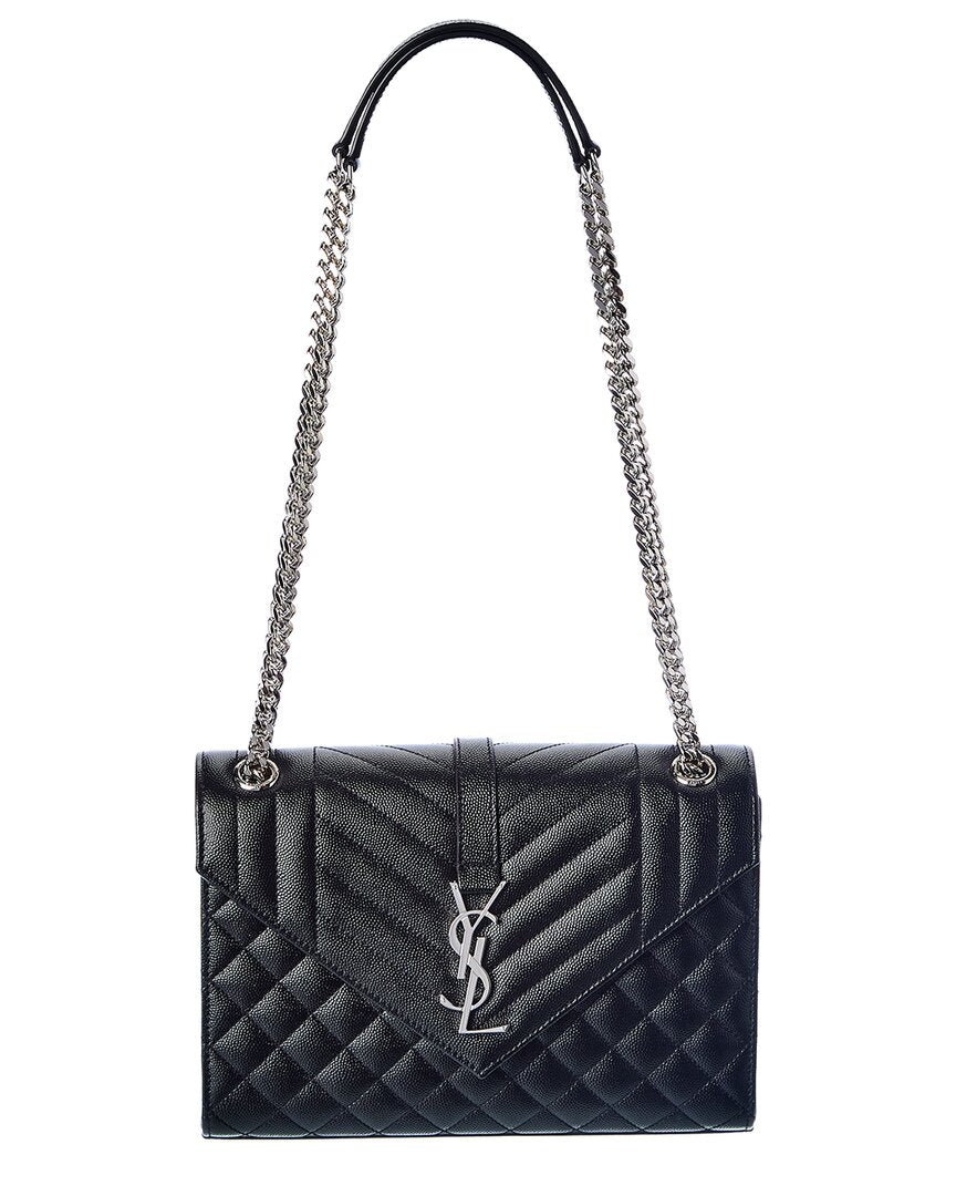 Saint Laurent Envelope Medium Leather Shoulder Bag