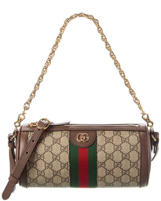 Gucci Ophidia Small Gg Supreme Canvas & Leather Shoulder Bag