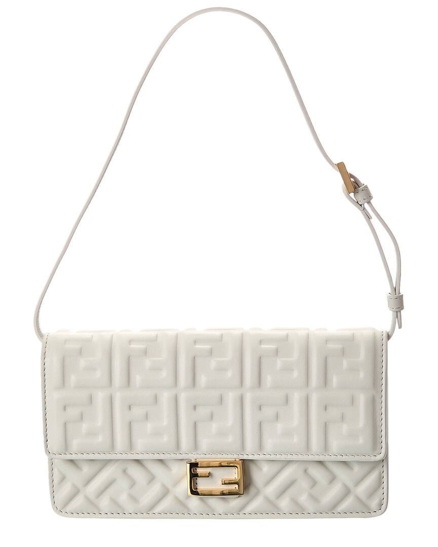Fendi Baguette Ff Leather Wallet On Chain