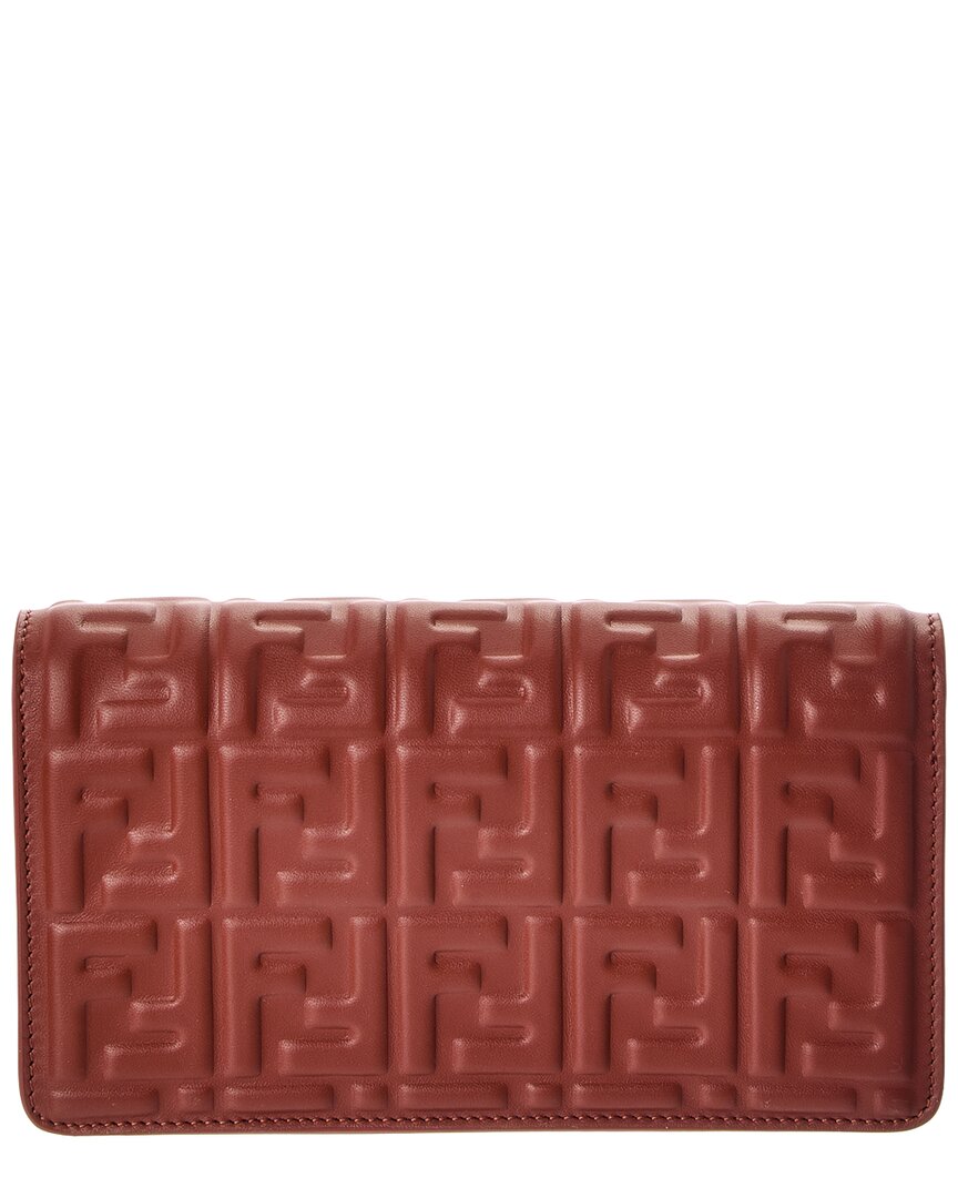 Fendi Baguette Ff Leather Wallet On Chain