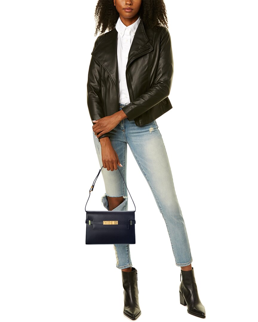 Saint Laurent Manhattan Small Leather Shoulder Bag