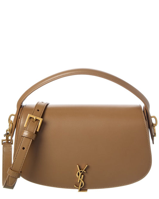 Saint Laurent Voltaire Box Leather Shoulder Bag