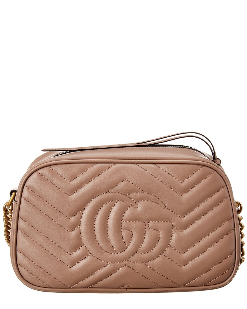 Gucci Gg Marmont Small Matelasse Leather Crossbody Camera Bag, Ns, Pink