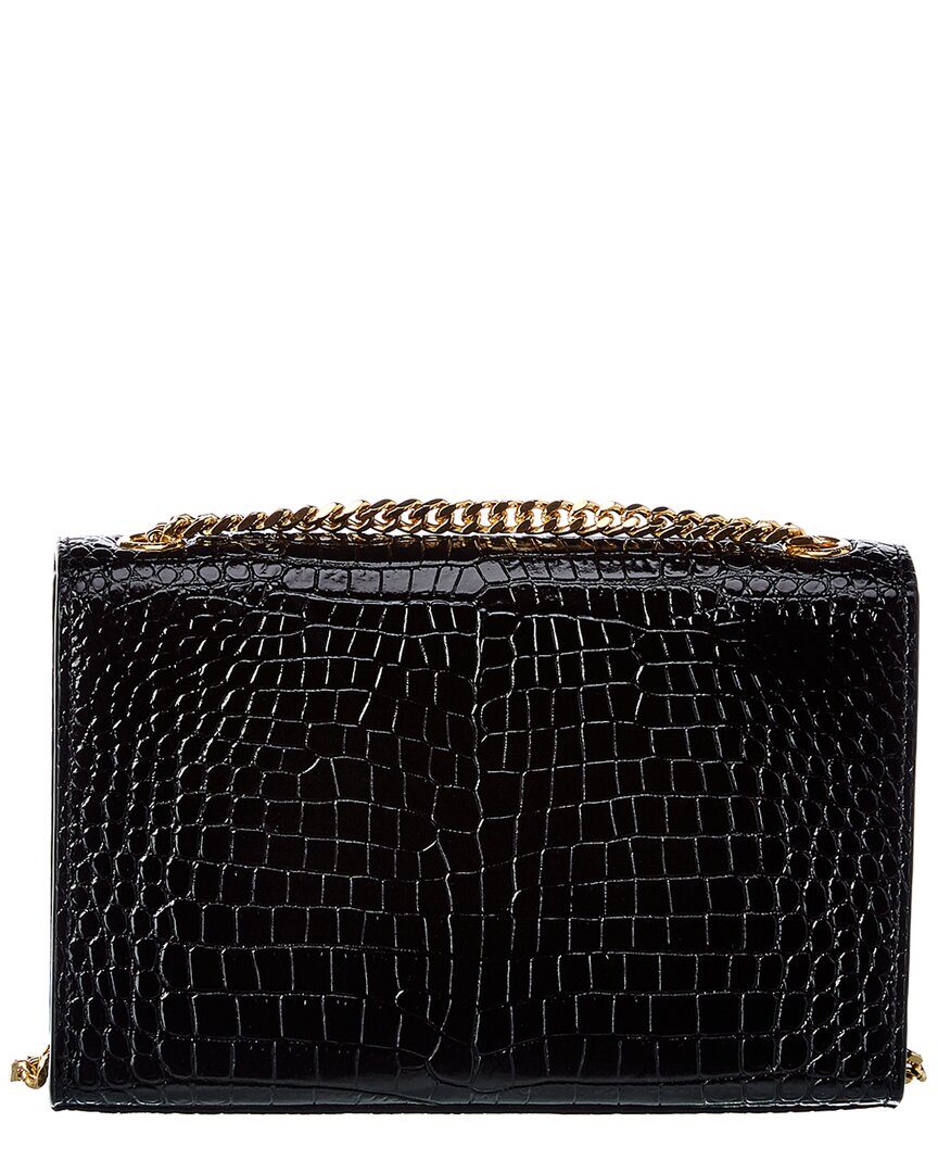Saint Laurent Kate Tassel Small Croc-Embossed Leather Shoulder Bag