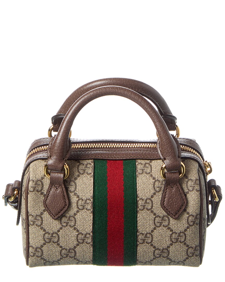 Gucci Ophidia Mini Gg Supreme Canvas & Leather Shoulder Bag