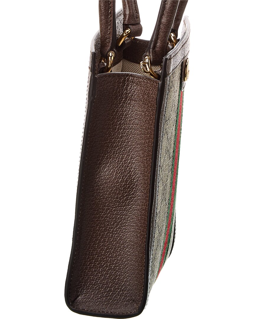 Gucci Ophidia Gg Supreme Canvas & Leather Super Mini Bag