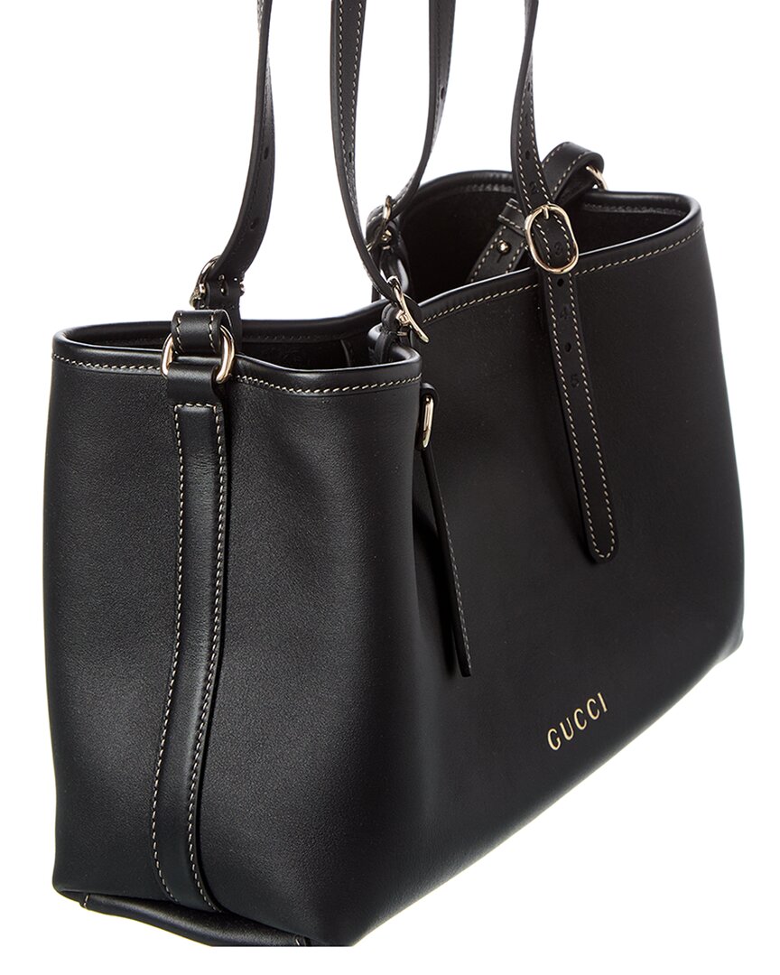 Gucci Gg Emblem Small Leather Tote