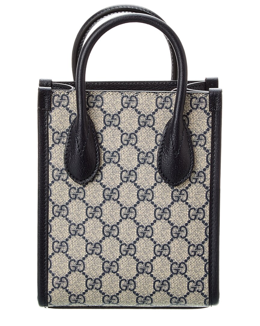 Gucci Mini Gg Supreme Canvas & Leather Tote