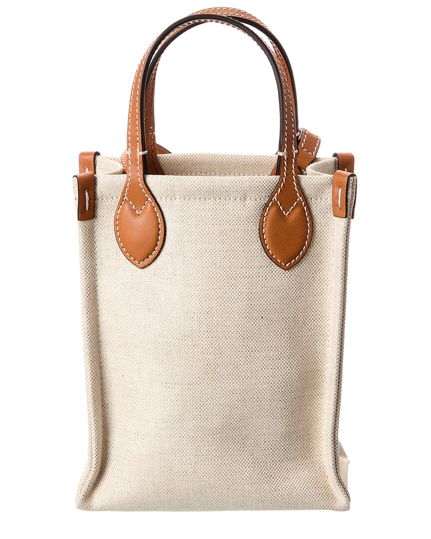 Gucci Logo Mini Canvas & Leather Tote