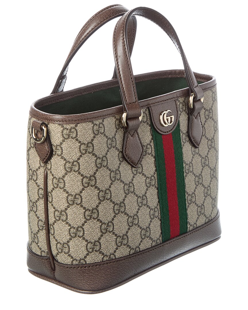 Gucci Ophidia Small Gg Supreme Canvas & Leather Tote