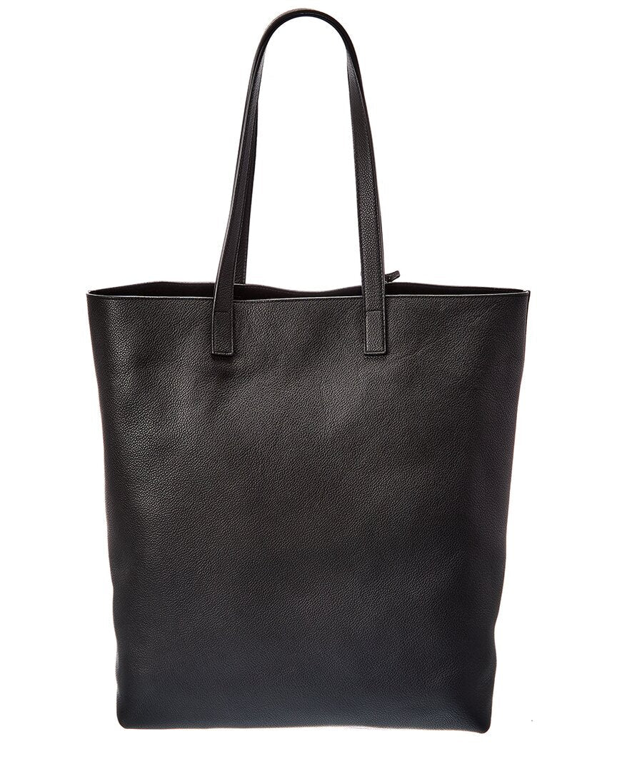 Saint Laurent Bold Leather Shopper Tote